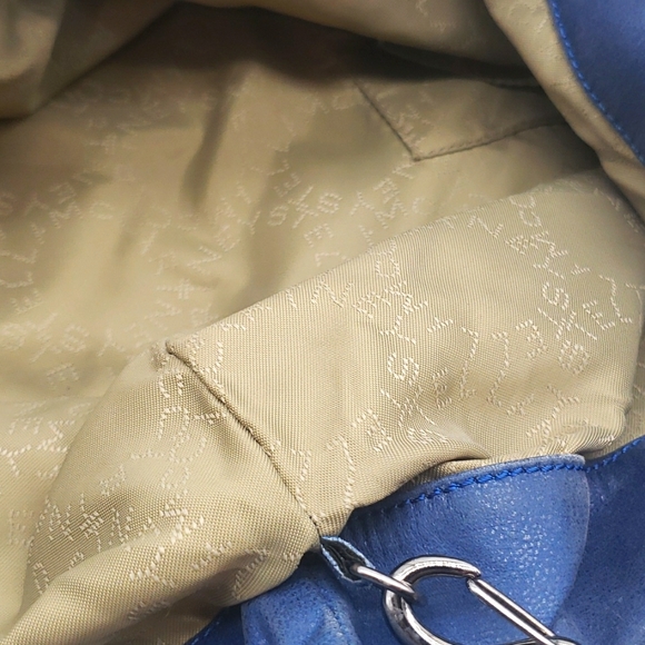 STELLA MCCARTNEY LEATHER USED BAG SIZE 17X17 COLOR BLUE 100% AUTHENTIC - Picture 6 of 11